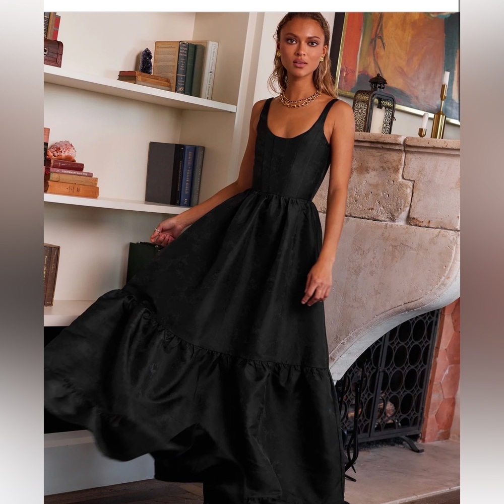 V. Chapman Black Maxi Dress
